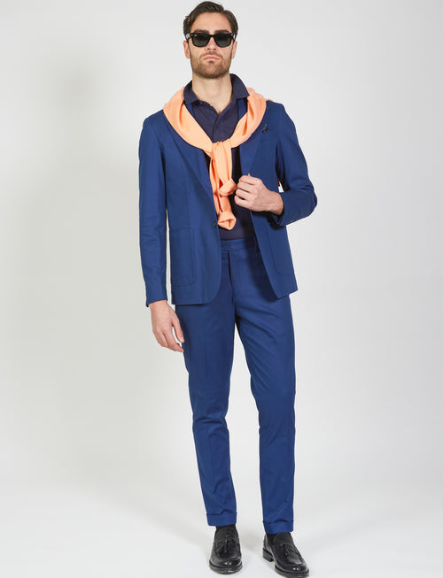 Pantaloni tinta unita in cotone stretch