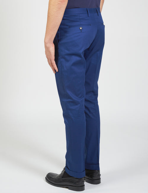 Pantaloni tinta unita in cotone stretch