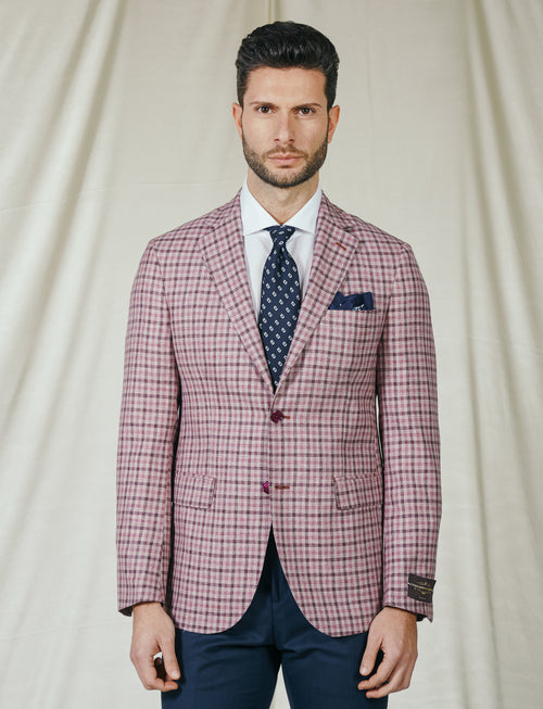 Giacca a quadri in lana Vitale Barberis Canonico