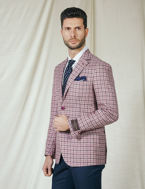 Giacca a quadri in lana Vitale Barberis Canonico