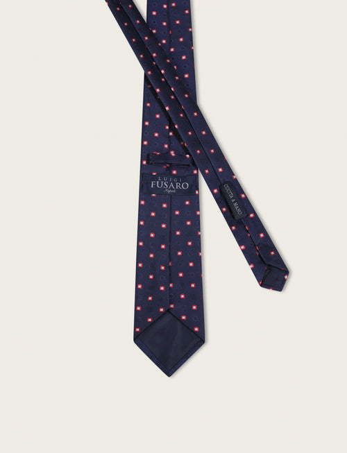 Cravatta fantasia geometrica jacquard
