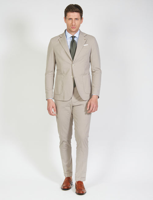 Pantalone in cotone goffrato