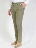Pantalone in cotone goffrato