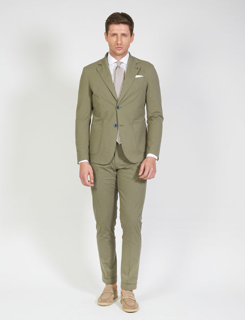 Pantalone in cotone goffrato