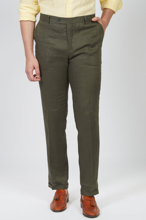 Pantalone in 100% lino_Luigi Fusaro