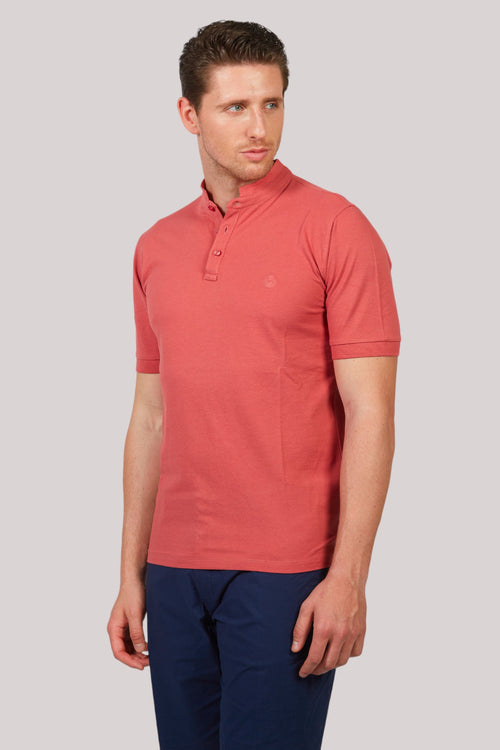 Polo basica con collo coreano