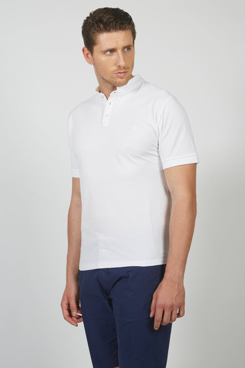 Polo basica con collo coreano