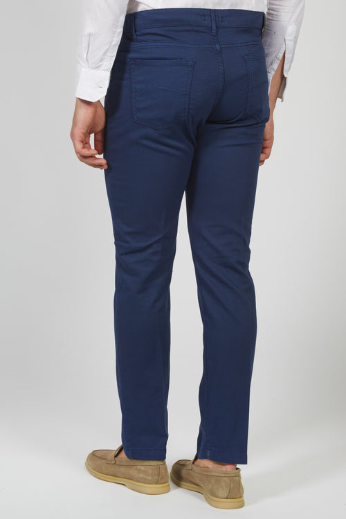 Pantalone cinque tasche in dobby luigi fusaro