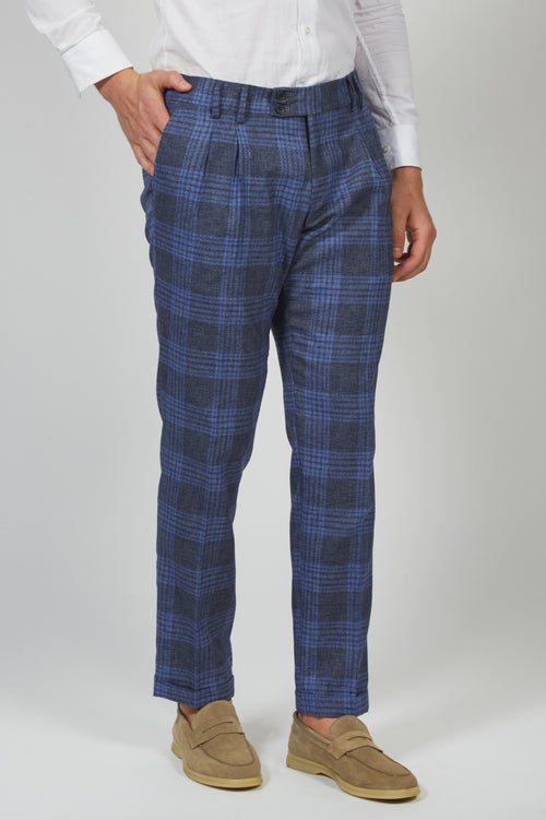 Pantalone fantasia galles con pinces