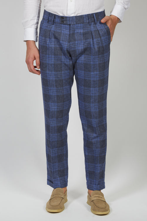 Pantalone fantasia galles con pinces