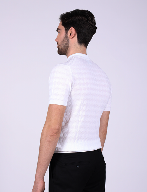 Polo ad intarsio in cotone
