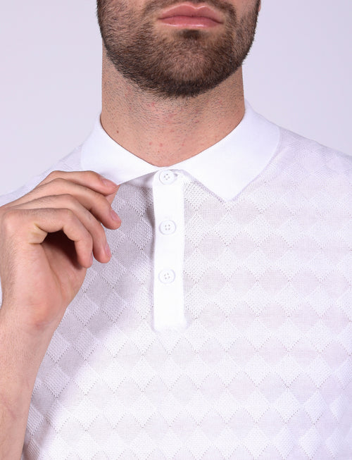Polo ad intarsio in cotone