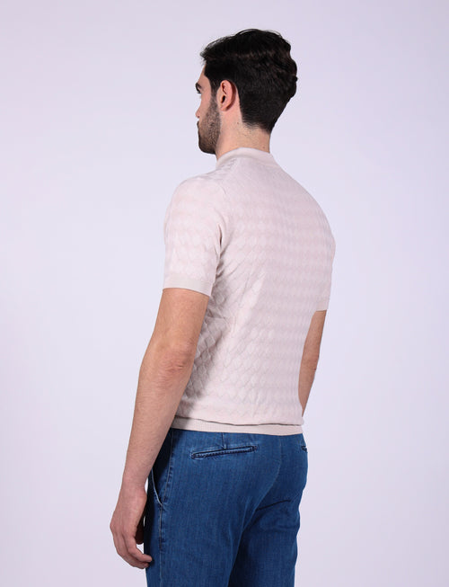 Polo ad intarsio in cotone