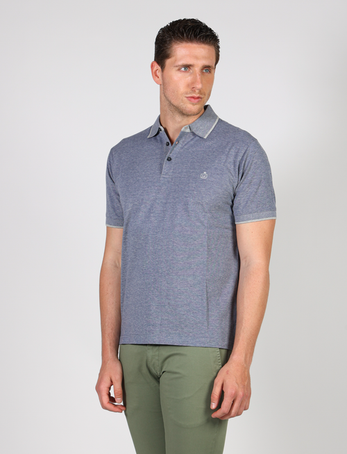 Polo in cotone a nido d'ape