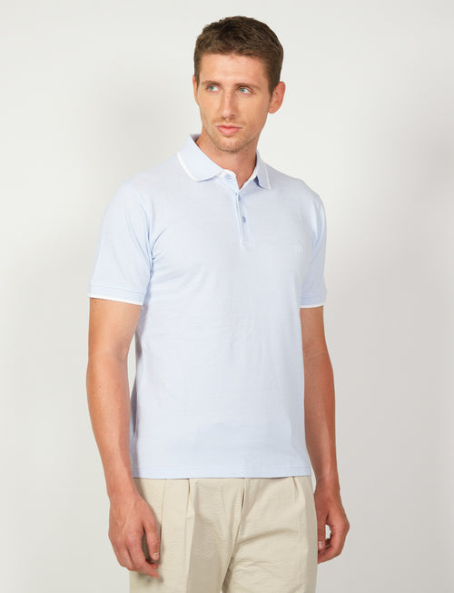 Polo in cotone a nido d'ape