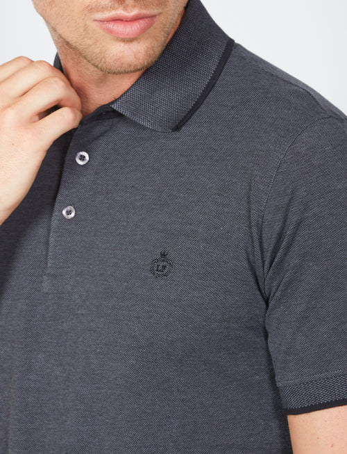 Polo in cotone a nido d'ape