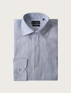 Camicia in lino a righe piccole