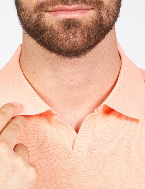 Polo in cotone scollo a v
