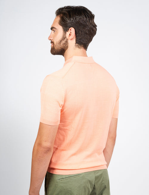Polo in cotone scollo a v