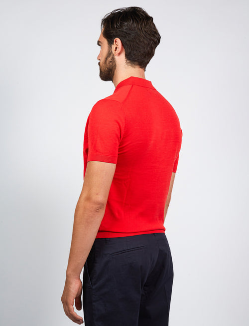 Polo in cotone scollo a v