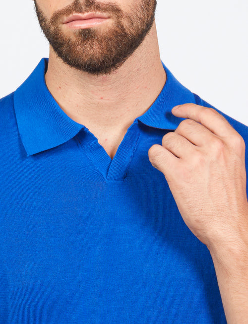 Polo in cotone scollo a v