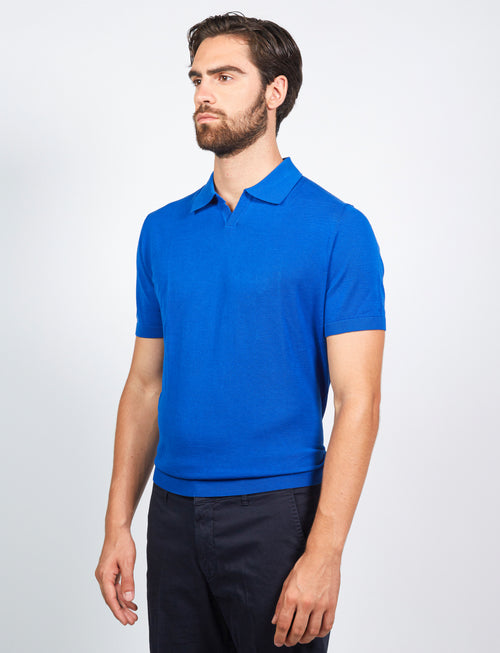 Polo in cotone scollo a v