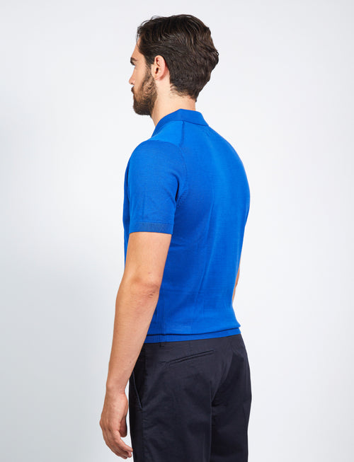 Polo in cotone scollo a v