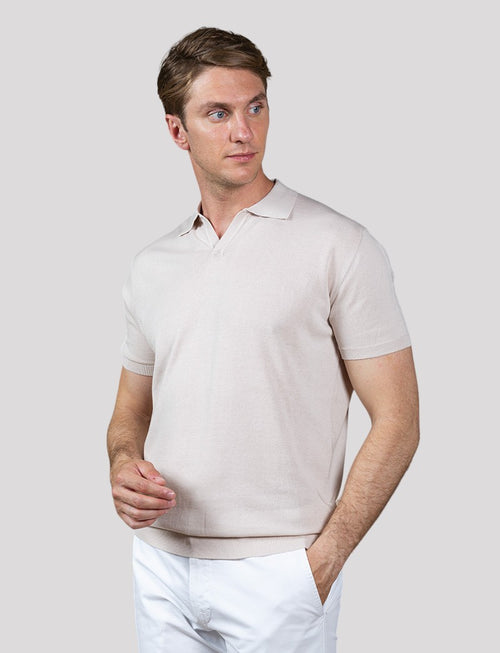 Polo in cotone scollo a v