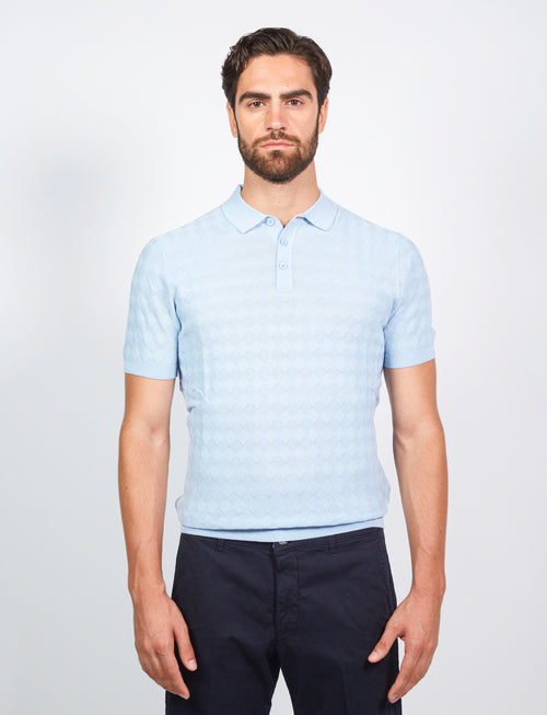 Polo ad intarsio in cotone