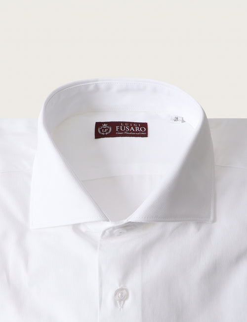 Camicia con polsino per gemelli in cotone operato luigi fusaro