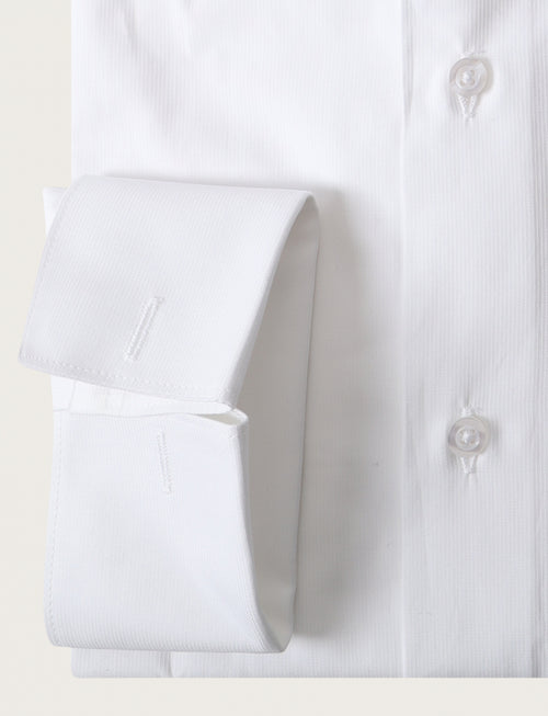 Shirt with cufflinks in cotton worked