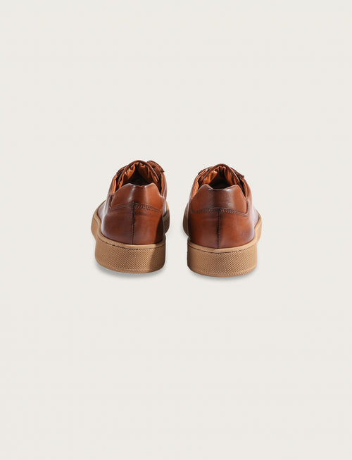 Sneakers in pelle crust |Colore:Cuoio