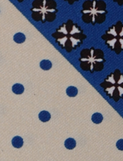 Floral and polka dot pattern clutch bag 