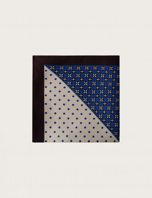 Floral and polka dot pattern clutch bag 