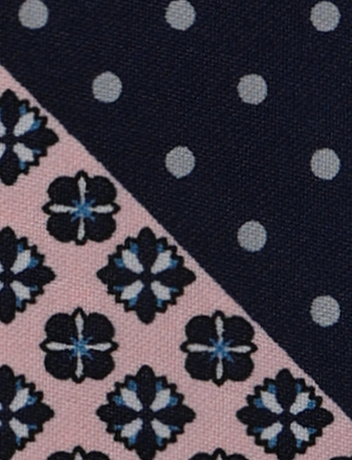 Floral and polka dot pattern clutch bag 