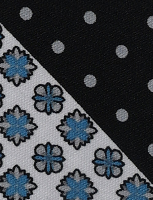Floral and polka dot pattern clutch bag 