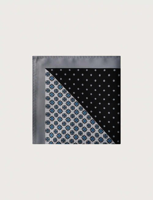 Floral and polka dot pattern clutch bag 