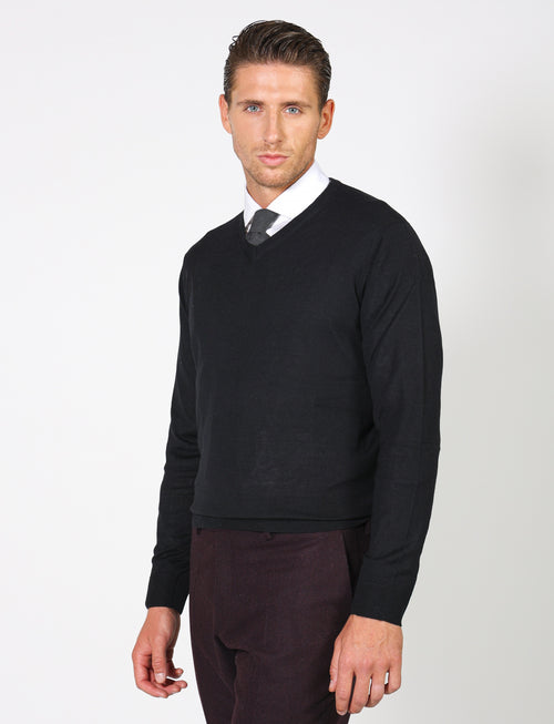 Merino wool V-neck sweater 