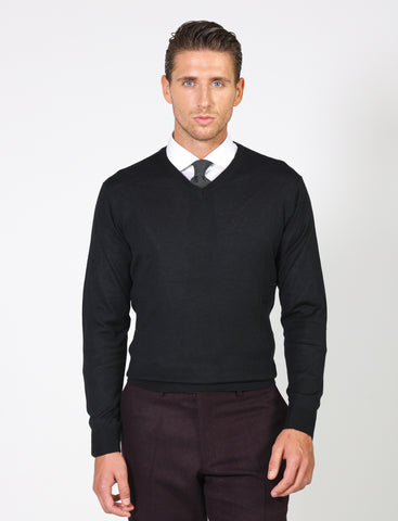 Merino wool V-neck sweater 