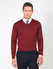Merino wool V-neck sweater 