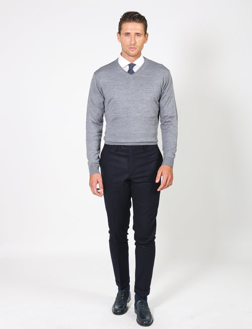 Merino wool V-neck sweater 