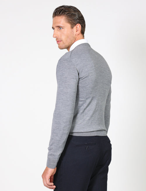 Merino wool V-neck sweater 
