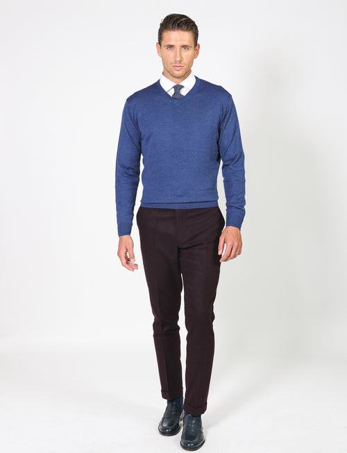 Merino wool V-neck sweater 