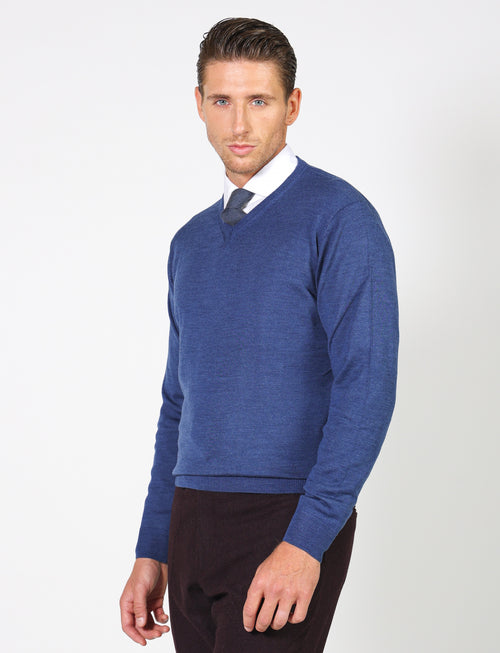 Merino wool V-neck sweater 