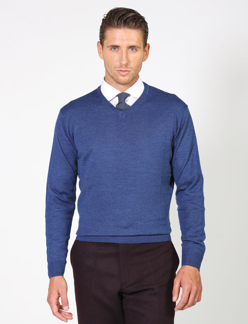 Merino wool V-neck sweater 