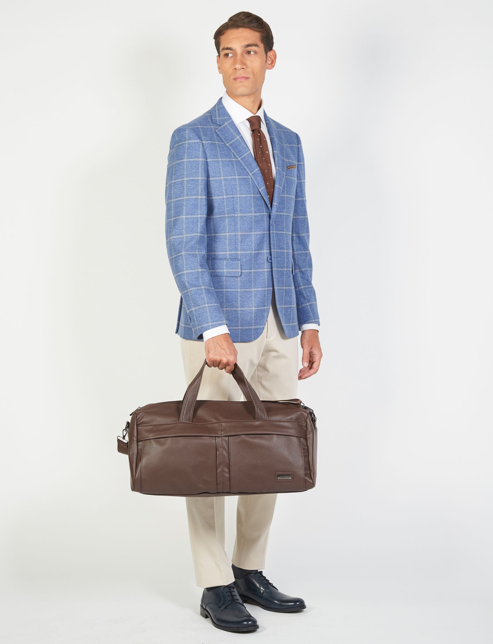 Eco-leather duffel bag with adjustable shoulder strap | Luigi Fusaro