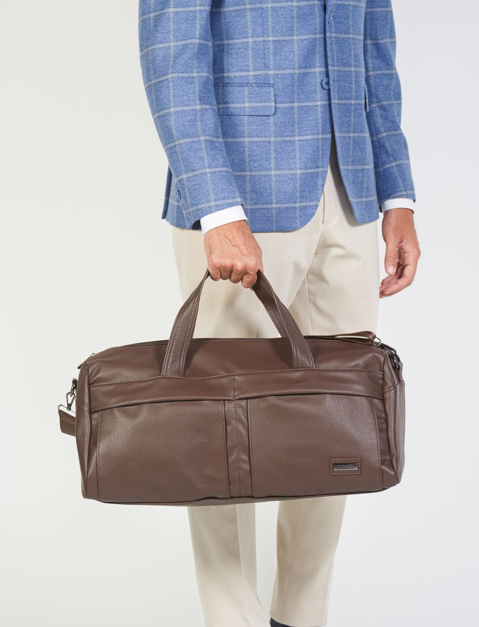 Eco-leather duffel bag with adjustable shoulder strap | Luigi Fusaro