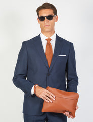 Pochette in eco-pelle con manico