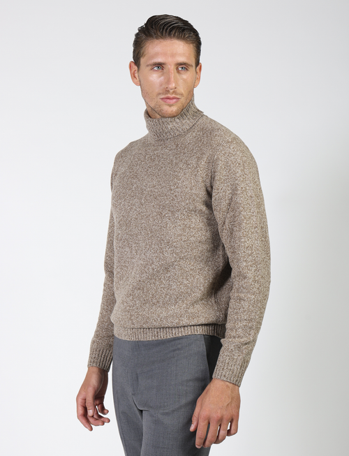 Mouliné wool turtleneck sweater 
