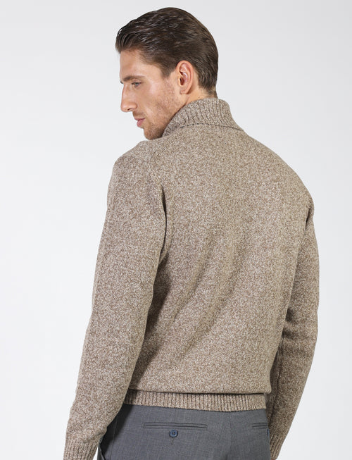 Mouliné wool turtleneck sweater 